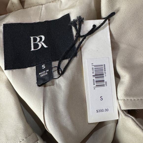 Banana Republic Small Twill Short Utility Jacket Button-Up Lined Long Sleeve Tan - Picture 9 of 11